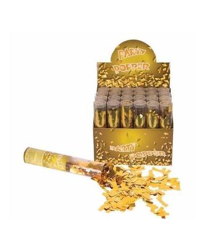 Confetti kanon metallic goud 20 cm