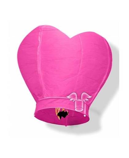 Wensballon roze hart 100 cm