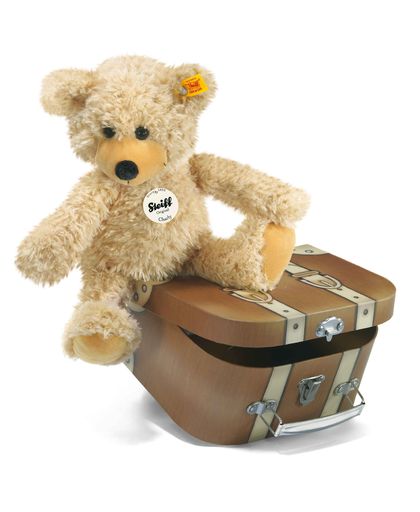 Steiff - Charly dangling Teddy bear in suitcase, 30 cm