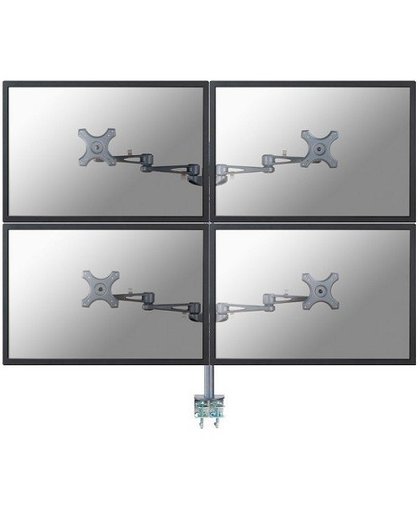 Newstar FPMA-D935D4 flat panel bureau steun 68,6 cm (27") Zilver