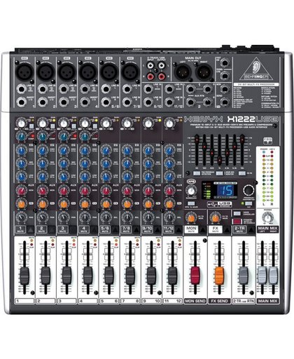 Behringer XENYX X1222USB PA en studio mixer
