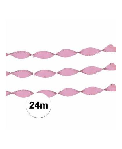 Licht roze crepe slinger 24 meter