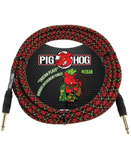 Pig Hog Vintage Series Tartan Plaid 20ft instrumentkabel 6m