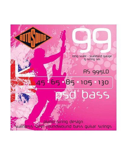 Rotosound 995LDG PSD Bass 99 set basgitaarsnaren 45 - 130