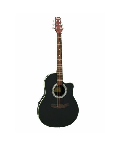 Dimavery RB-300 elektrisch-akoestische gitaar zwart gevlamd