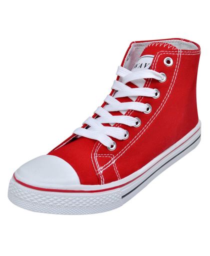 vidaXL Klassieke hoge dames sneakers rood (maat 38)