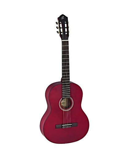 Ortega Student Series RST5M 4/4-formaat klassieke gitaar rood