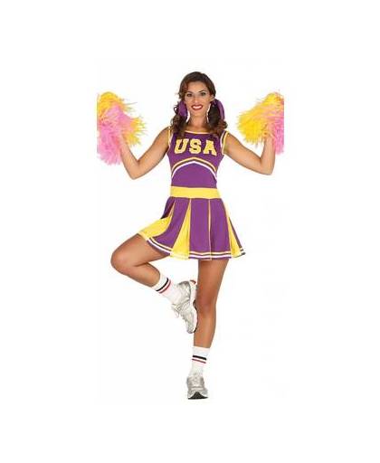 Cheerleader kostuum paars - large / 42-44