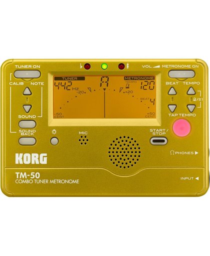 Korg TM-50-GD combo metronoom en stemapparaat goud