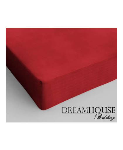 Dreamhouse bedding katoen hoeslaken red - 2-persoons (160 cm) - rood