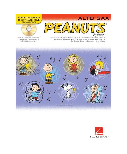 Hal Leonard - Peanuts - play-a-long voor altsaxofoon