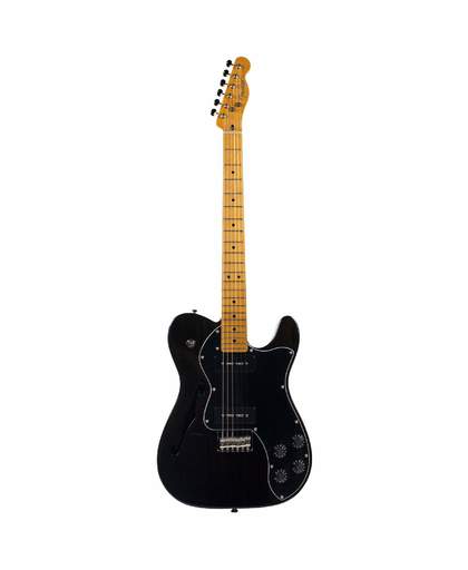 Fender Modern Player Telecaster Thinline Deluxe Black Transp