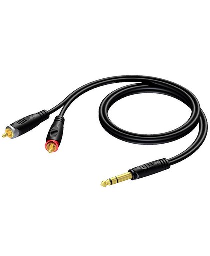 Procab REF719 jack male stereo - 2x RCA male 3.00 meter