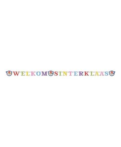 Sinterklaas snoep print letterslinger/wenslijn 1 meter - sinterklaas versiering