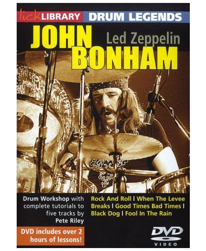 Hal Leonard Lick Library Drum Legends John Bonham Techniques