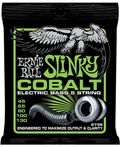 Ernie Ball 2736 Cobalt Power Slinky Bass 5-String