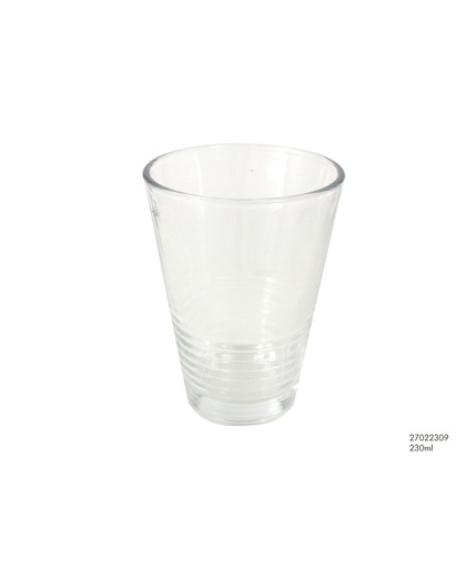 Drinkglas ribbel 230ml 6 st