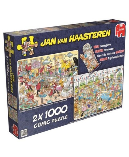 Jan van Haasteren 2in1 Zeebanket & Taarten Toernooi 1000 stukjes