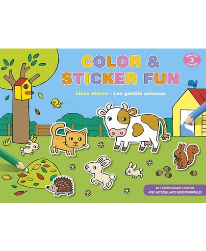 Color & sticker fun - Lieve dieren (vana