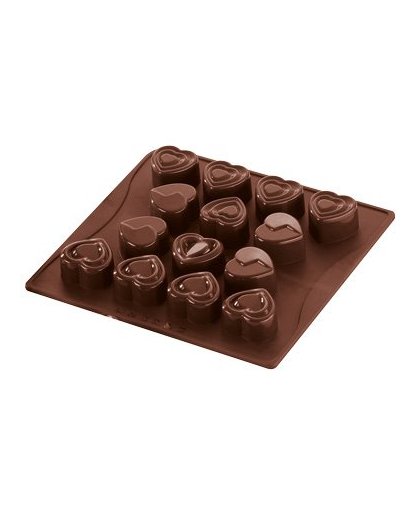 Dr. Oetker chocoladevorm 14 Zoete Hartjes Confisserie - 18 x 17 cm - siliconen