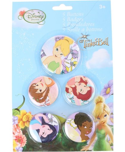 Disney Tinkerbell Buttons 5 Stuks