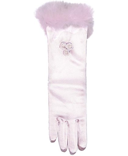 Halflange roze handschoenen voor kinderen - Verkleedattribuut