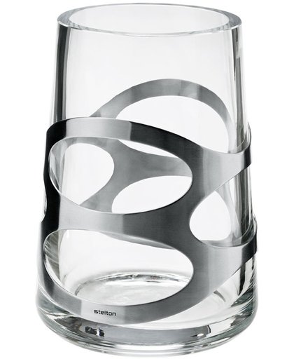 Stelton Embrace - Vaas -h16.5 cm - RVS/Glas