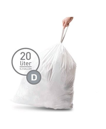 Simplehuman afvalzakken Code D voor GFT 20 liter - 20 stuks