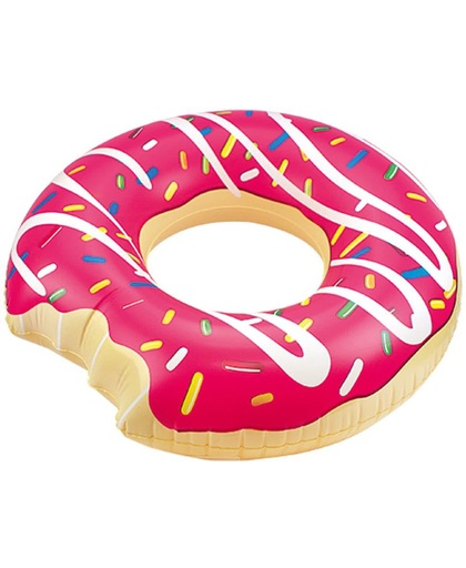 Opblaasband Donut - 119 cm - Roze