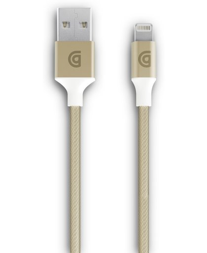 Griffin Premium Braided Lightning to USB Cable 2.4A Gold 1.5m