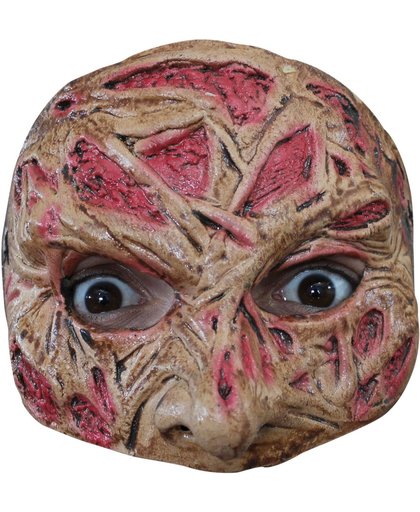Halfmasker van een verbrand gezicht voor volwassenen (Halloween) - Verkleedmasker - One size
