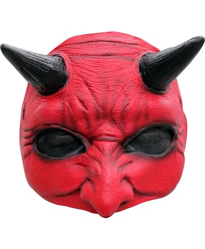Duivel half masker voor Halloween - Verkleedmasker