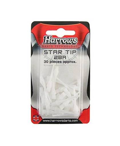 Harrows Darts Softtip punten Star Tip 2BA wit 30 stuks