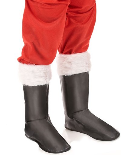 "Zwarte kerstman overlaarzen voor volwassenen  - Verkleedattribuut - One size"