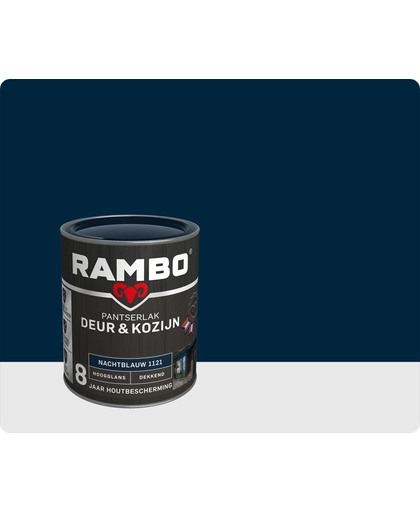 Rambo Deur & Kozijn Pantserlak - Hoogglans - Dekkend - Nachtblauw - 750 ml