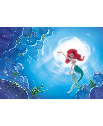 Disney Princess Ariël - Fotobehang - 4 delig - 368 x 254 cm - Blauw