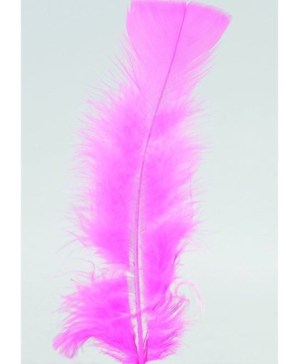 100 roze veren - Feestdecoratievoorwerp