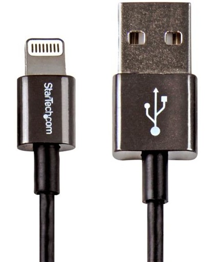 StarTech.com USBLTM1MBK mobiele telefoonkabel USB A Lightning Zwart 1 m