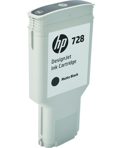 HP 728 matzwarte DesignJet inktcartridge, 300 ml