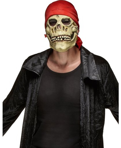 "Latex masker piraten doodskop voor volwassenen Halloween  - Verkleedmasker - One size"