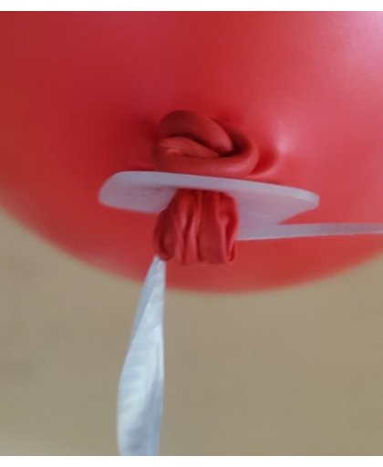 10 stuks snelsluiter ballonnen met wit lint