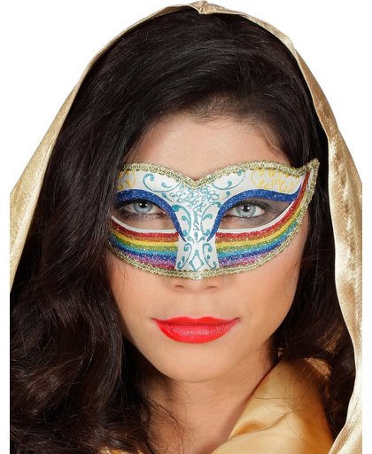 Regenboog oogmasker voor vrouwen - Verkleedmasker