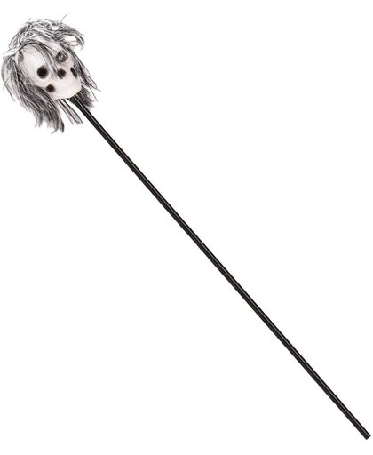 Halloween scepter met voodoo doodskop - Verkleedattribuut