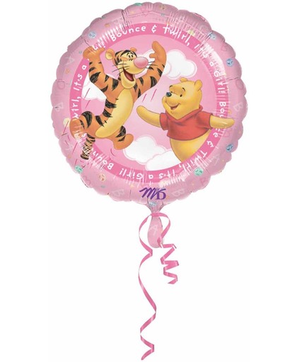 Winnie the Pooh Geboorteballon Meisje (excl. helium)