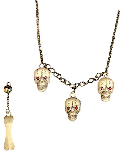 Juwelen set brein voor volwassenen Halloween accessoire - Verkleedattribuut
