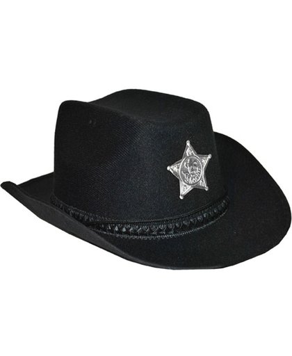 Zwart cowboy hoed - Verkleedhoofddeksel