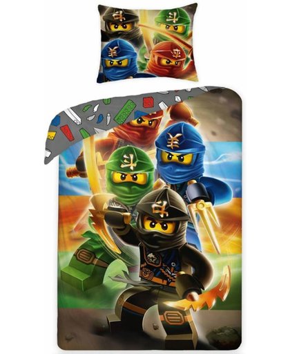 Lego Ninjago Quadrant - Dekbedovertrek - Eenpersoons - 140 x 200 cm - Multi