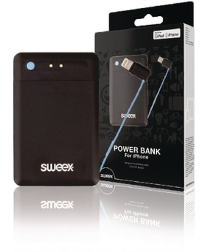 Sweex SW2500PB001L Lithium-Polymeer (LiPo) 2500mAh Zwart, Blauw powerbank