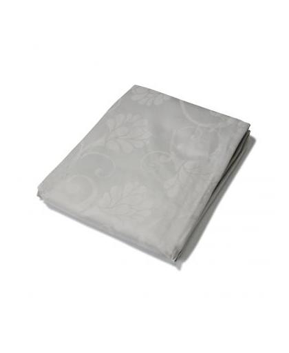 KOOK Damast tafelkleed - katoen - 1135x235 cm - licht grijs