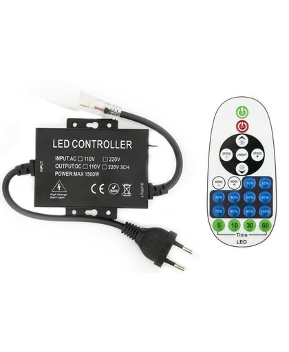 LED Neon Flex Enkelkleurig Controller Met Dimfunctie Aansluitstekker